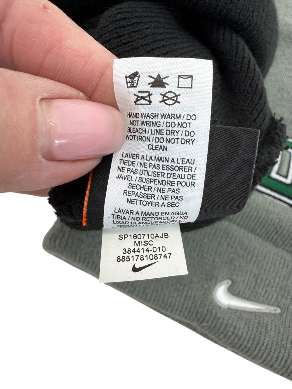 TWO Dartmouth College Nike Winter Hats OS Black Gray - Picture 9 of 12